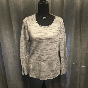 Gray and White Eddie Bauer Sweater